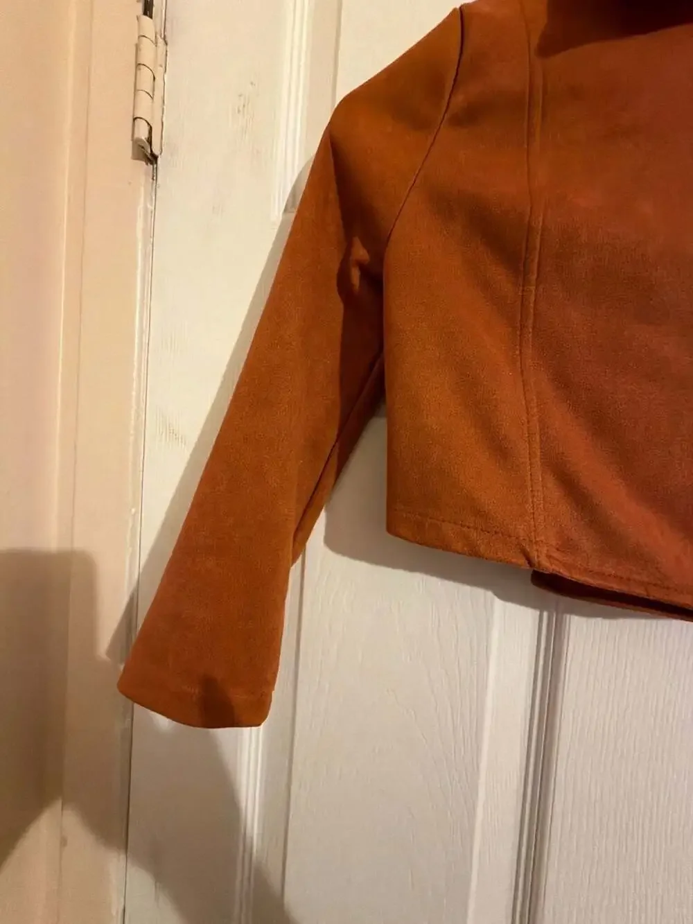 Love to Be Loved Girls Faux Suede Moto Jacket Brown Size 10